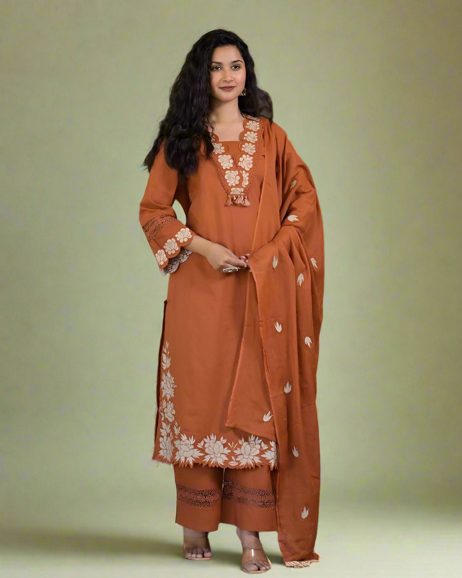 Clay Petals Kurta Set