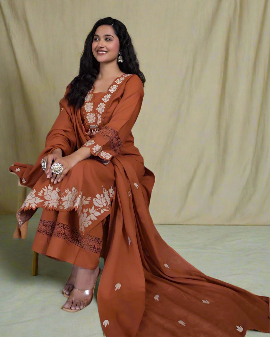 Clay Petals Kurta Set