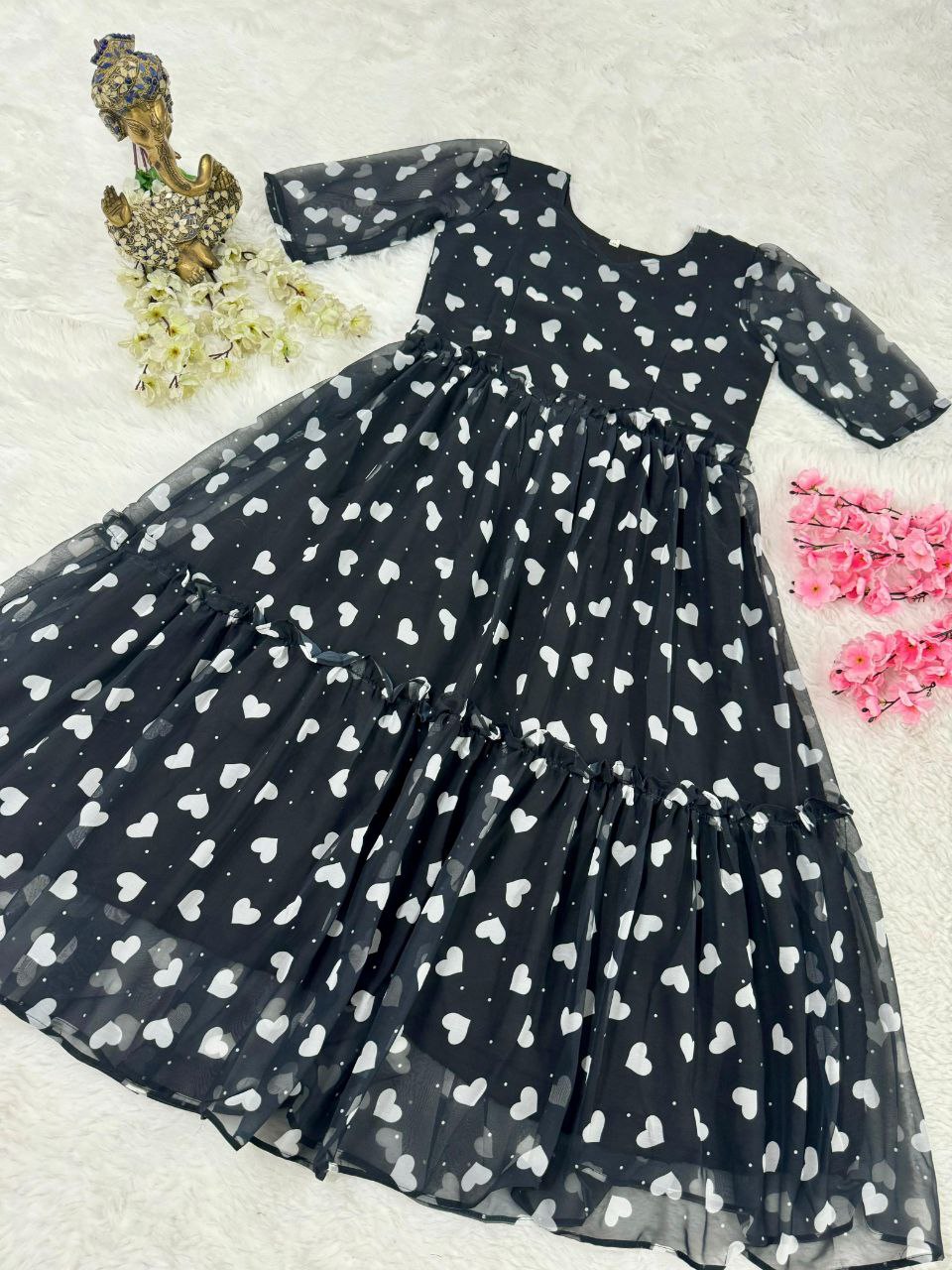Ink Heart Cotton Middi