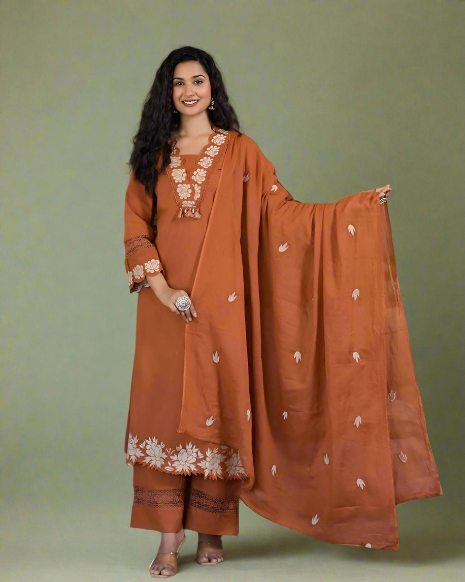 Clay Petals Kurta Set