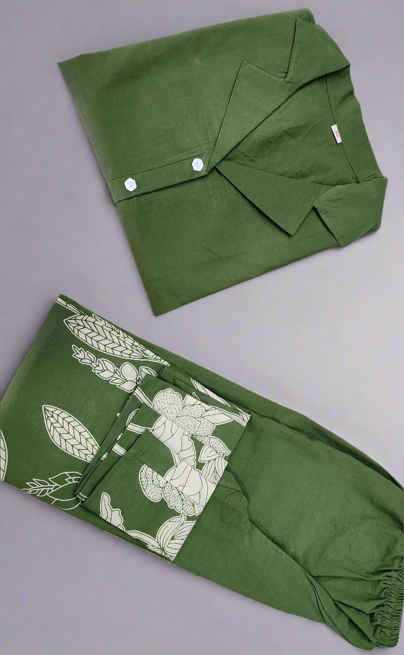 Olive Blossom Co-ord Set