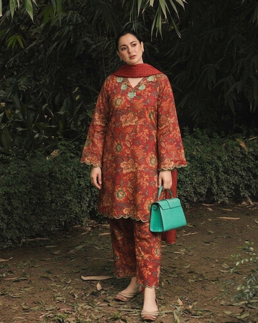 Inaaya Cotton Set With Kota Doria Dupatta