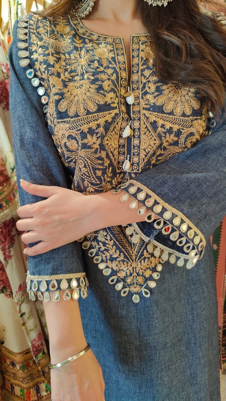 Blue Monarch Kurta Dress
