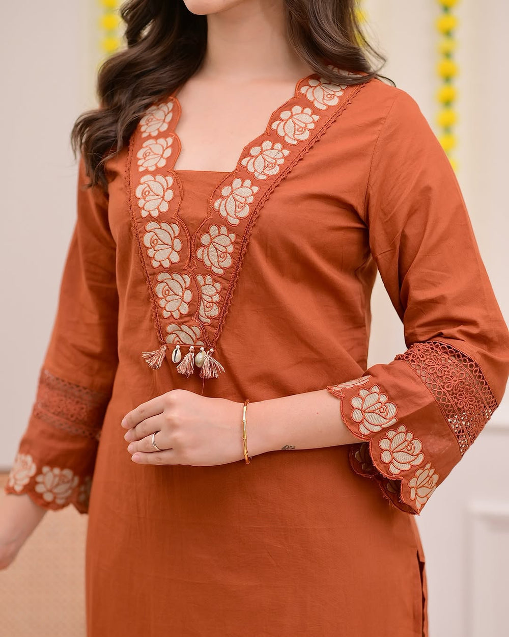 Clay Petals Kurta Set
