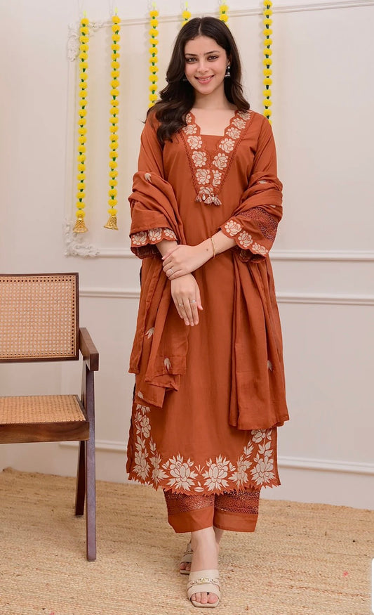 Clay Petals Kurta Set