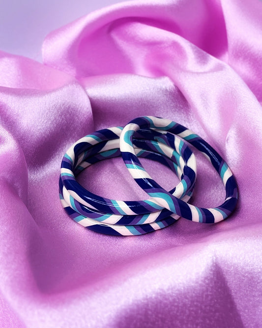 Handcrafted Blue & Mint Lac Bangles