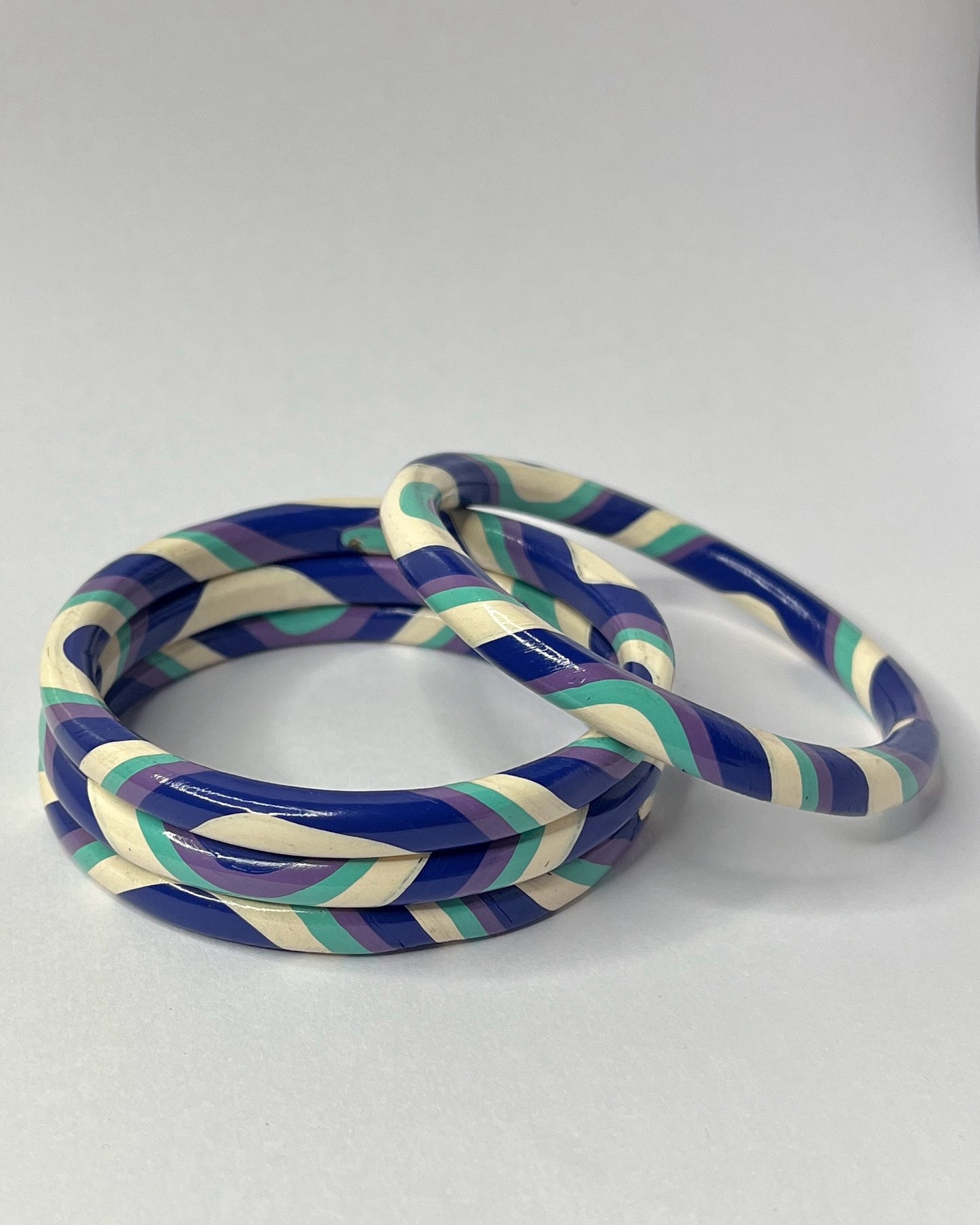 Handcrafted Blue & Mint Lac Bangles