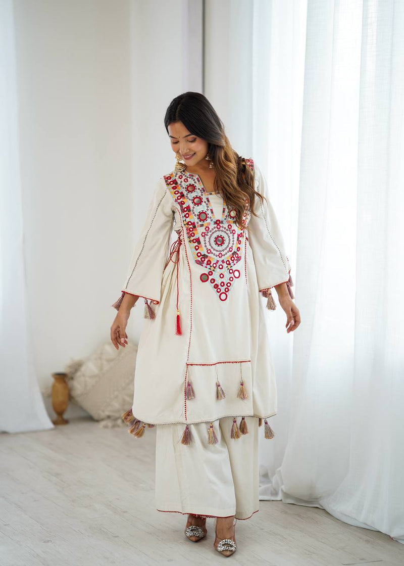 Taraab Tassel Kurti Set