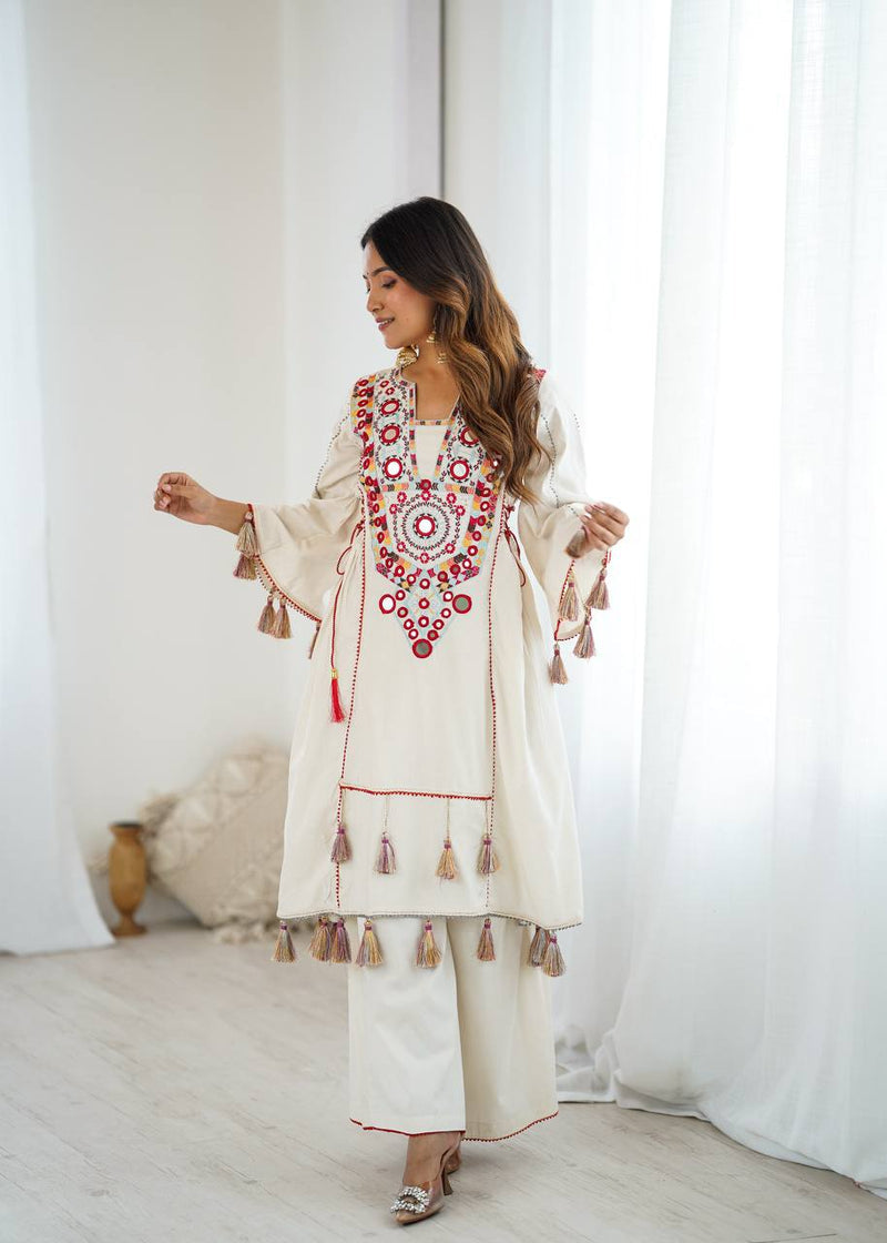 Taraab Tassel Kurti Set