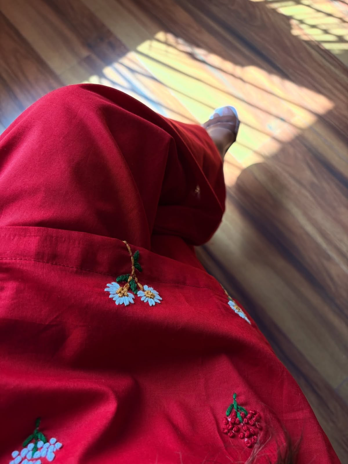 Red Embroidered Farshi Salwar Suit Set for Women |