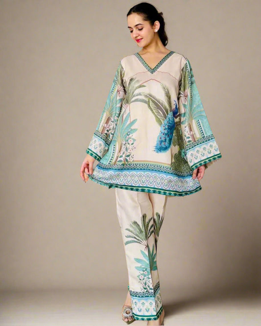 Serene Safari Digital print Co-ord Set