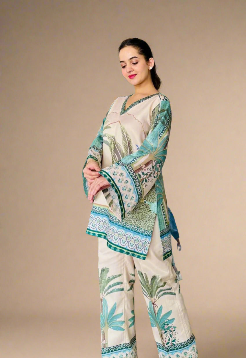 Serene Safari Digital print Co-ord Set