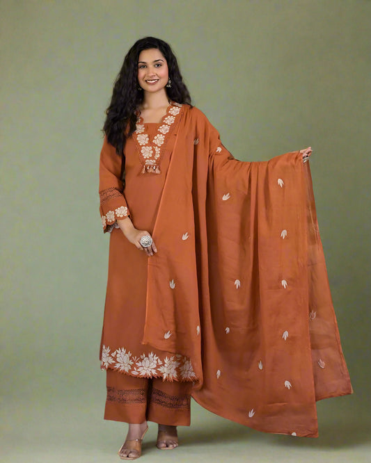 Clay Petals Kurta Set