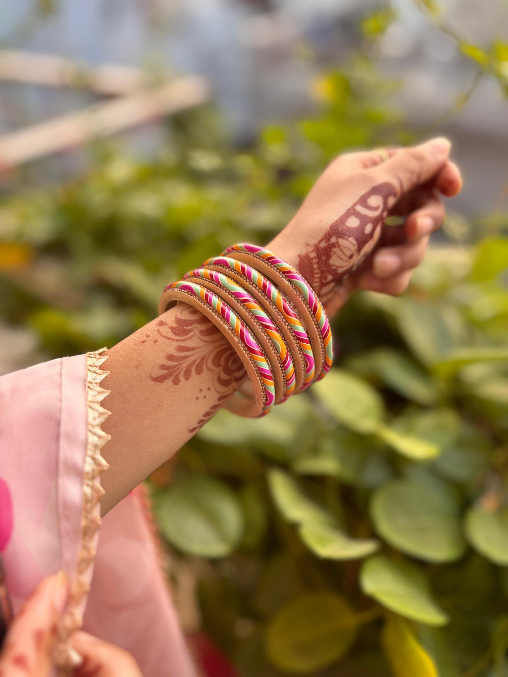 Rati Handcrafted Multicolor Lac Bangle Set