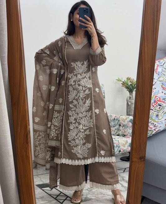 Zareen Sili Cotton Kurta Pant Set