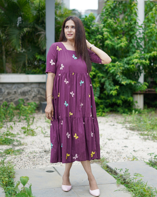 Floret Flow Cotton Middi