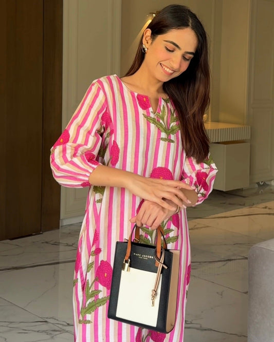 La Rose Hand Block Co-ord Set