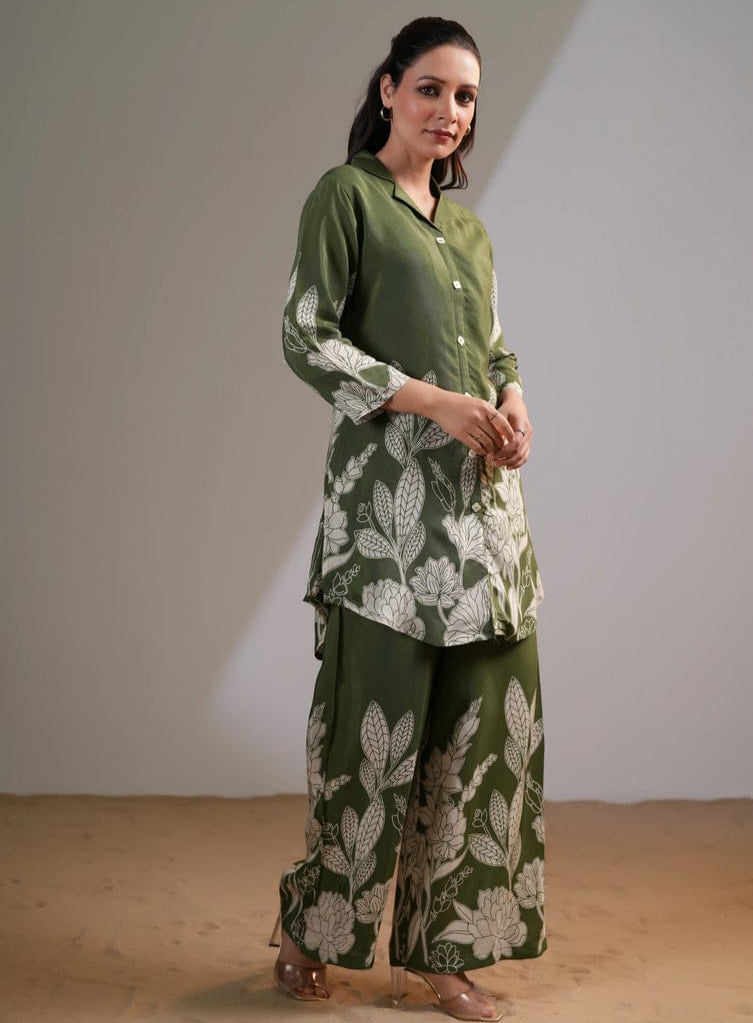 Olive Blossom Co-ord Set