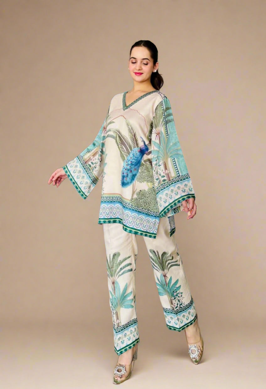 Serene Safari Digital print Co-ord Set